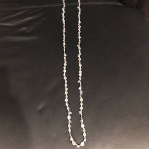 Long silver colored necklace NWOT